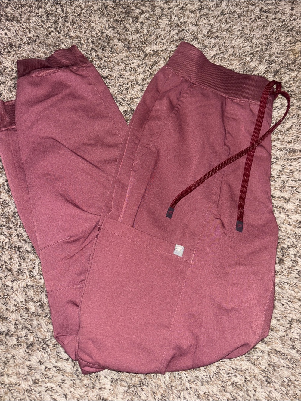 Women’s Maroon/mayve Jogger scrub Pants with Drawstring
